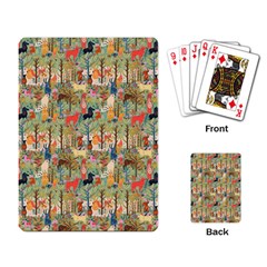 Animal Forest Pattern Playing Cards Single Design (rectangle) by Pakjumat