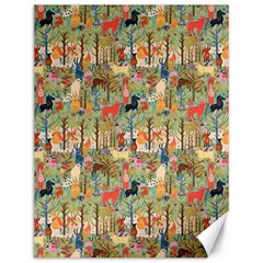 Animal Forest Pattern Canvas 12  X 16  by Pakjumat