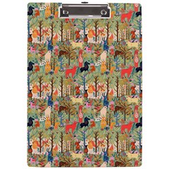 Animal Forest Pattern A4 Acrylic Clipboard by Pakjumat