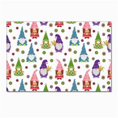 Gnomes Seamless Fantasy Pattern Postcard 4 x 6  (pkg Of 10) by Pakjumat