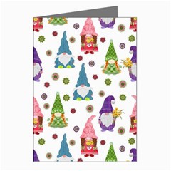 Gnomes Seamless Fantasy Pattern Greeting Cards (pkg Of 8) by Pakjumat