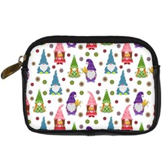 Gnomes Seamless Fantasy Pattern Digital Camera Leather Case by Pakjumat