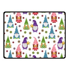 Gnomes Seamless Fantasy Pattern Fleece Blanket (small) by Pakjumat