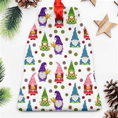 Gnomes Seamless Fantasy Pattern Bell Ornament (two Sides) by Pakjumat