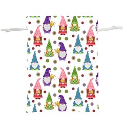 Gnomes Seamless Fantasy Pattern Lightweight Drawstring Pouch (xl)