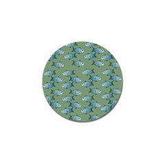 Fishes Pattern Background Golf Ball Marker by Pakjumat