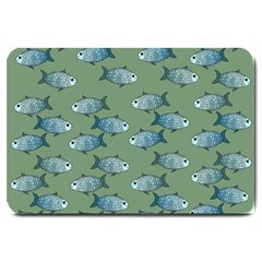 Fishes Pattern Background Large Doormat by Pakjumat