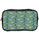 Fishes Pattern Background Toiletries Bag (Two Sides) Back