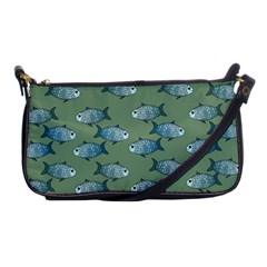 Fishes Pattern Background Shoulder Clutch Bag by Pakjumat