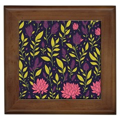 Flower Pattern Design Framed Tile by Pakjumat