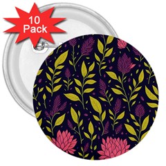 Flower Pattern Design 3  Buttons (10 Pack)  by Pakjumat