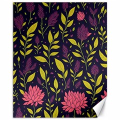 Flower Pattern Design Canvas 11  X 14  by Pakjumat