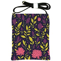 Flower Pattern Design Shoulder Sling Bag by Pakjumat