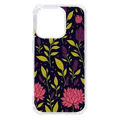 Flower Pattern Design Iphone 14 Pro Tpu Uv Print Case by Pakjumat