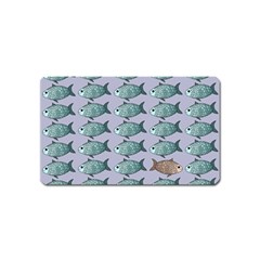 Fishes Pattern Background Theme Magnet (name Card) by Pakjumat