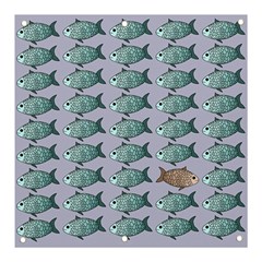 Fishes Pattern Background Theme Banner And Sign 3  X 3  by Pakjumat