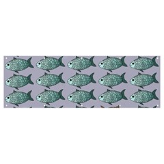 Fishes Pattern Background Theme Banner And Sign 12  X 4  by Pakjumat