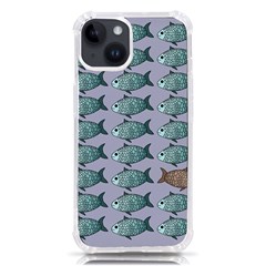 Fishes Pattern Background Theme Iphone 14 Tpu Uv Print Case by Pakjumat