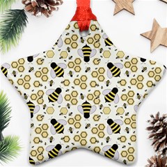 Bee Honeycomb Honeybee Insect Ornament (star) by Pakjumat