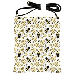 Bee Honeycomb Honeybee Insect Shoulder Sling Bag by Pakjumat