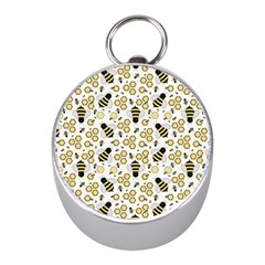 Bee Honeycomb Honeybee Insect Mini Silver Compasses by Pakjumat