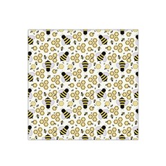 Bee Honeycomb Honeybee Insect Satin Bandana Scarf 22  X 22  by Pakjumat