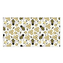 Bee Honeycomb Honeybee Insect Satin Shawl 45  X 80 