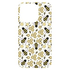 Bee Honeycomb Honeybee Insect Iphone 14 Pro Black Uv Print Case