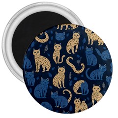 Cat Pattern Animal 3  Magnets by Pakjumat