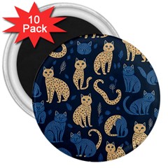 Cat Pattern Animal 3  Magnets (10 Pack)  by Pakjumat