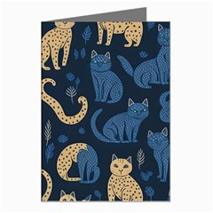 Cat Pattern Animal Greeting Cards (pkg Of 8) by Pakjumat