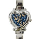 Cat Pattern Animal Heart Italian Charm Watch Front