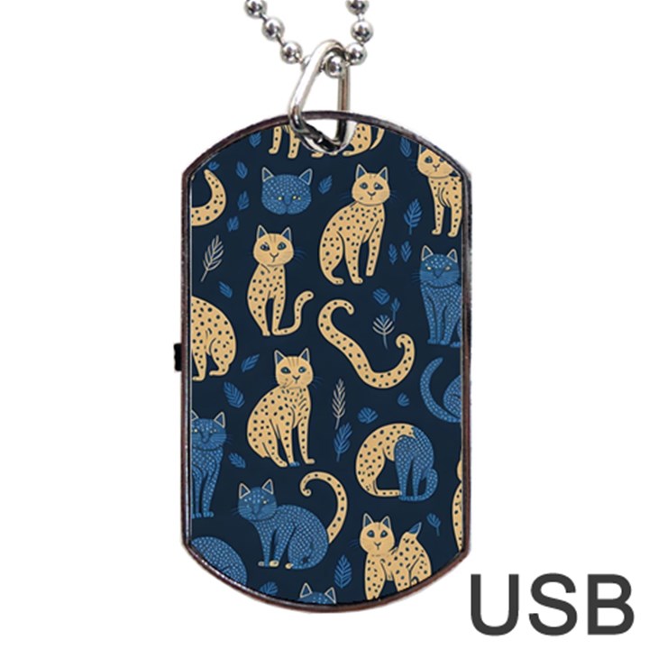 Cat Pattern Animal Dog Tag USB Flash (One Side)