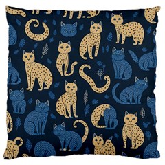 Cat Pattern Animal Standard Premium Plush Fleece Cushion Case (one Side) by Pakjumat