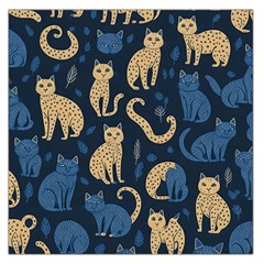 Cat Pattern Animal Square Satin Scarf (36  X 36 ) by Pakjumat