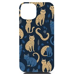 Cat Pattern Animal Iphone 14 Black Uv Print Case by Pakjumat