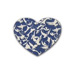 Bird Animal Animal Background Rubber Coaster (heart) by Pakjumat