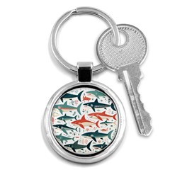 Fish Shark Animal Pattern Key Chain (round) by Pakjumat