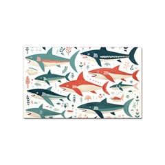 Fish Shark Animal Pattern Sticker Rectangular (10 Pack) by Pakjumat