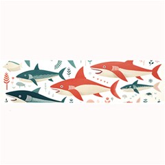 Fish Shark Animal Pattern Large Bar Mat by Pakjumat