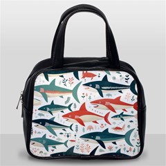 Fish Shark Animal Pattern Classic Handbag (one Side) by Pakjumat