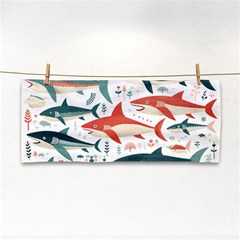 Fish Shark Animal Pattern Hand Towel by Pakjumat