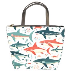 Fish Shark Animal Pattern Bucket Bag by Pakjumat