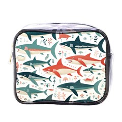 Fish Shark Animal Pattern Mini Toiletries Bag (one Side)