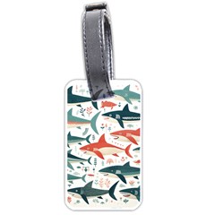 Fish Shark Animal Pattern Luggage Tag (one Side) by Pakjumat