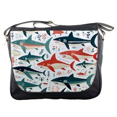 Fish Shark Animal Pattern Messenger Bag by Pakjumat