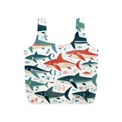 Fish Shark Animal Pattern Full Print Recycle Bag (s) by Pakjumat