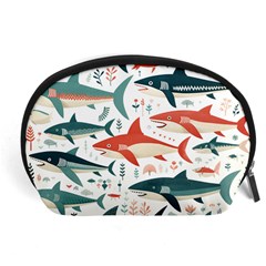 Fish Shark Animal Pattern Accessory Pouch (large) by Pakjumat