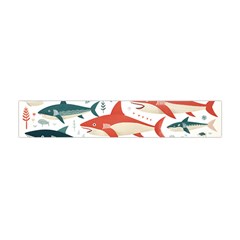 Fish Shark Animal Pattern Premium Plush Fleece Scarf (mini) by Pakjumat