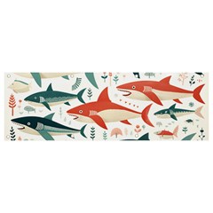 Fish Shark Animal Pattern Banner And Sign 9  X 3  by Pakjumat